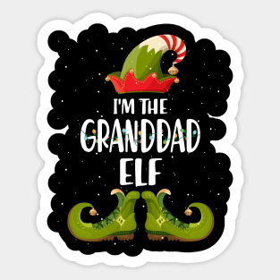 Im The Granddad Elf Christmas Sticker